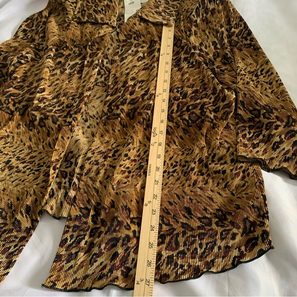 Enfocus Studio Cardigan Animal Print Blouse Women’s 18 NWT 3/4 Length Sleeves - Picture 8 of 12